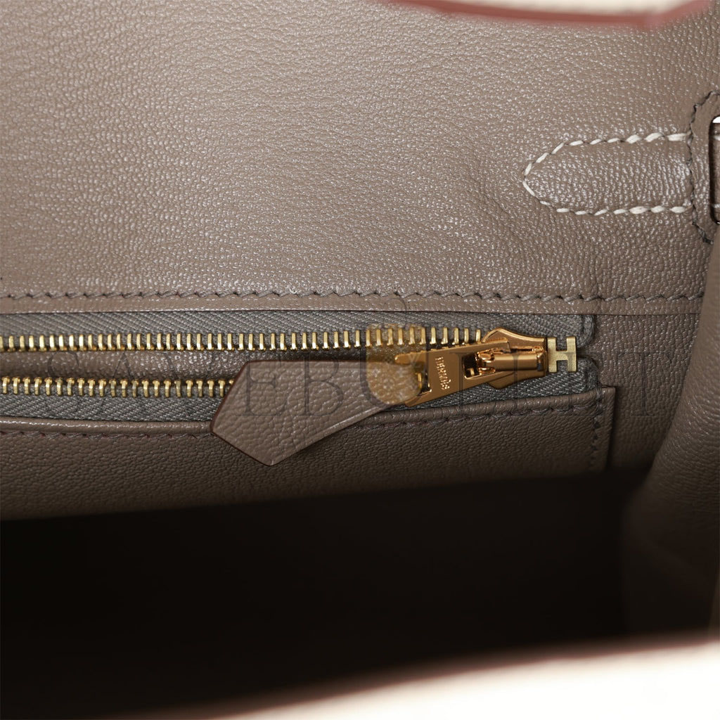 HERMES MASTER BIRKIN 25 OSTRICH BRUSHED GOLD HARDWARE (25*20*13cm)
