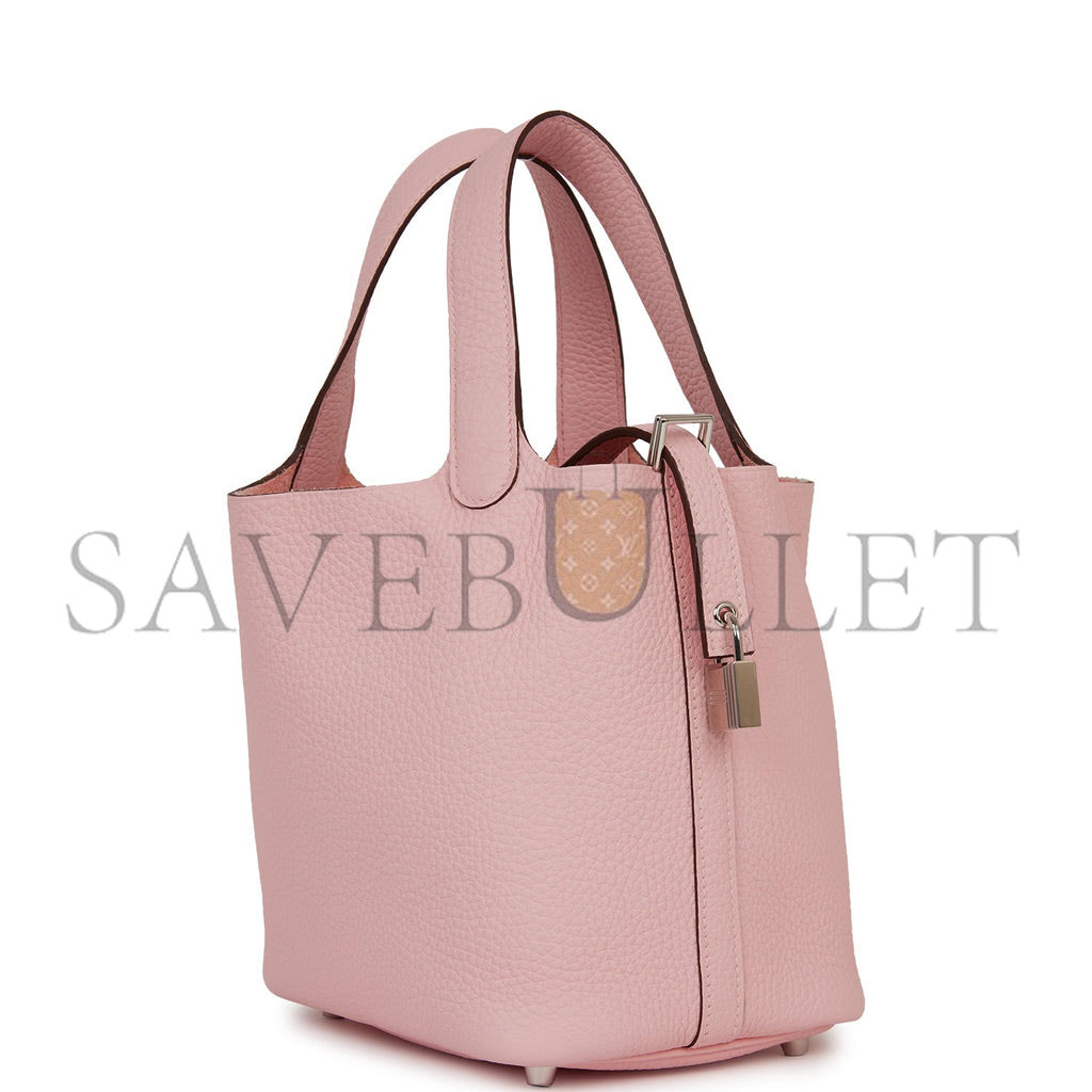HERMES PICOTIN LOCK 18 CLEMENCE PALLADIUM HARDWARE (18*18*13cm)