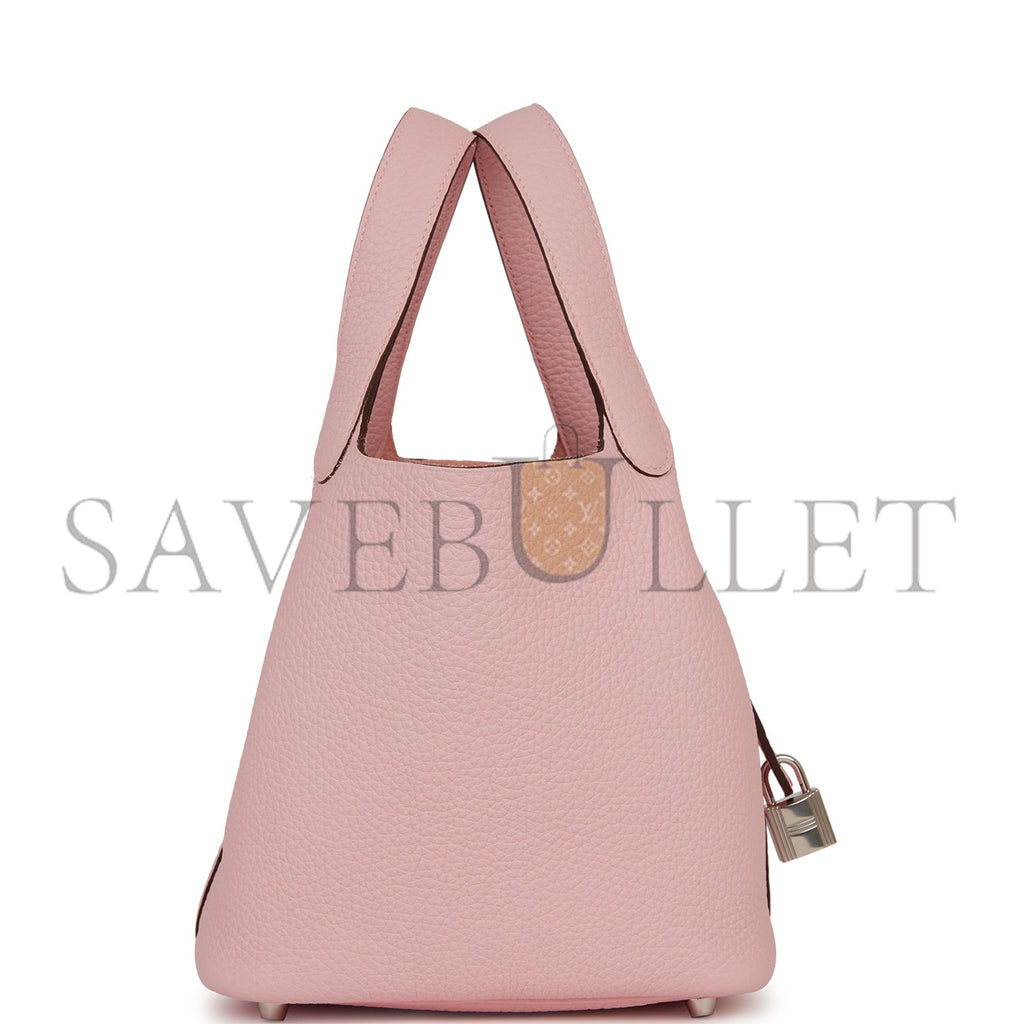 HERMES PICOTIN LOCK 18 CLEMENCE PALLADIUM HARDWARE (18*18*13cm)