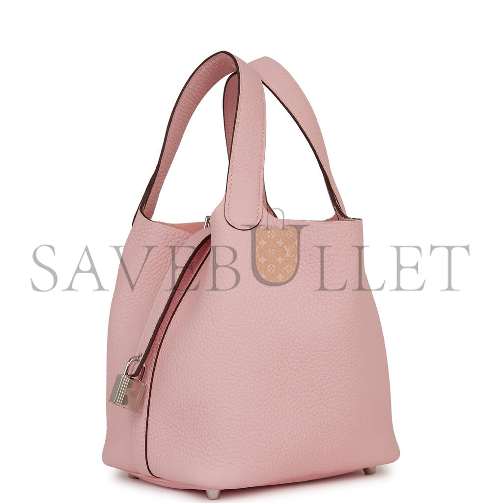 HERMES PICOTIN LOCK 18 CLEMENCE PALLADIUM HARDWARE (18*18*13cm)