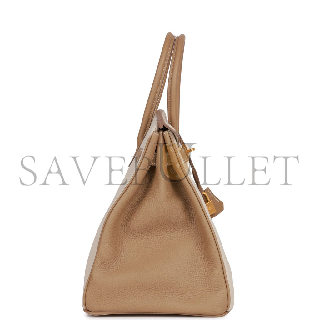HERMES BIRKIN 35 CLEMENCE BRUSHED GOLD HARDWARE (35*25*18cm)