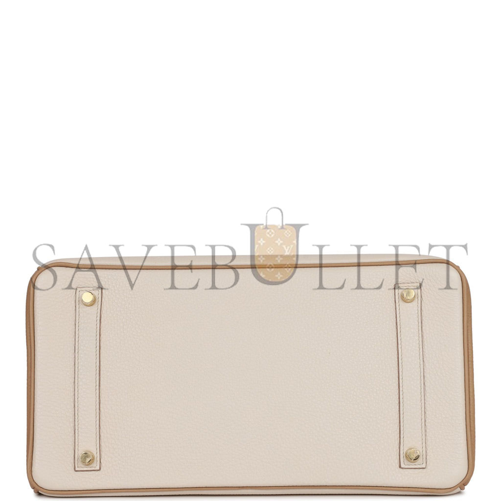 HERMES BIRKIN 35 CLEMENCE BRUSHED GOLD HARDWARE (35*25*18cm)