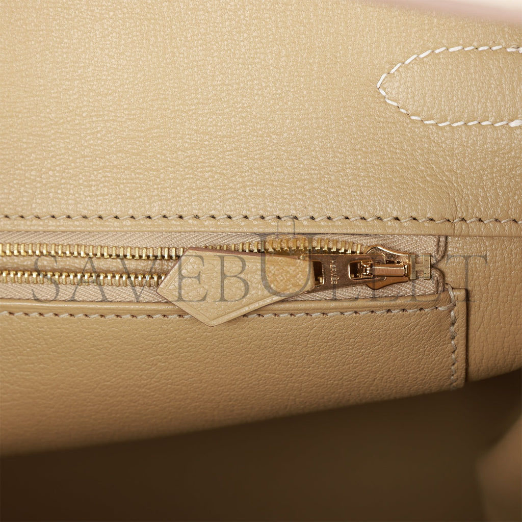 HERMES BIRKIN 35 CLEMENCE BRUSHED GOLD HARDWARE (35*25*18cm)