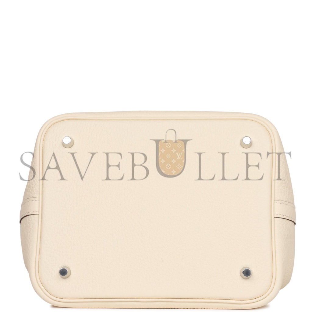 HERMES PICOTIN LOCK 22 CLEMENCE PALLADIUM HARDWARE (22*21*17cm)
