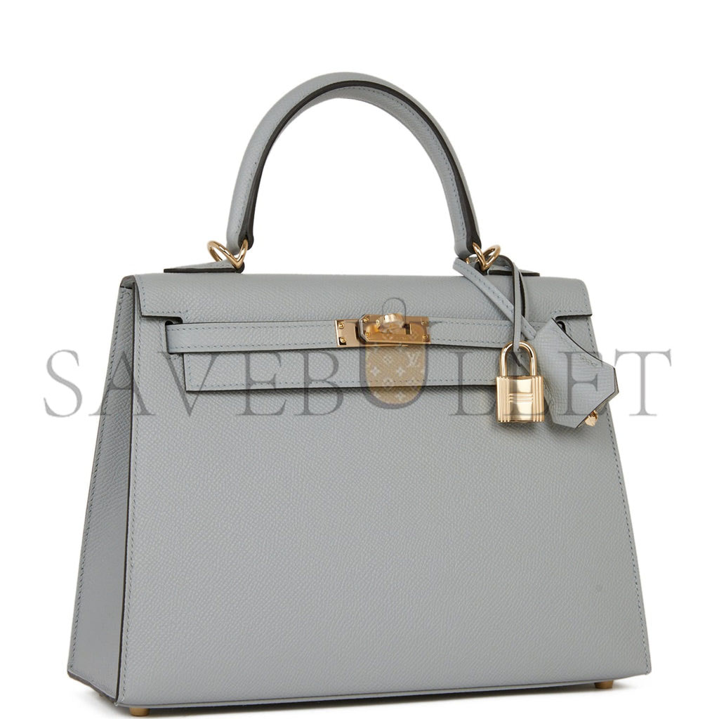 HERMES KELLY 25 EPSOM GOLD PERMABRASS HARDWARE (25*17*7cm)