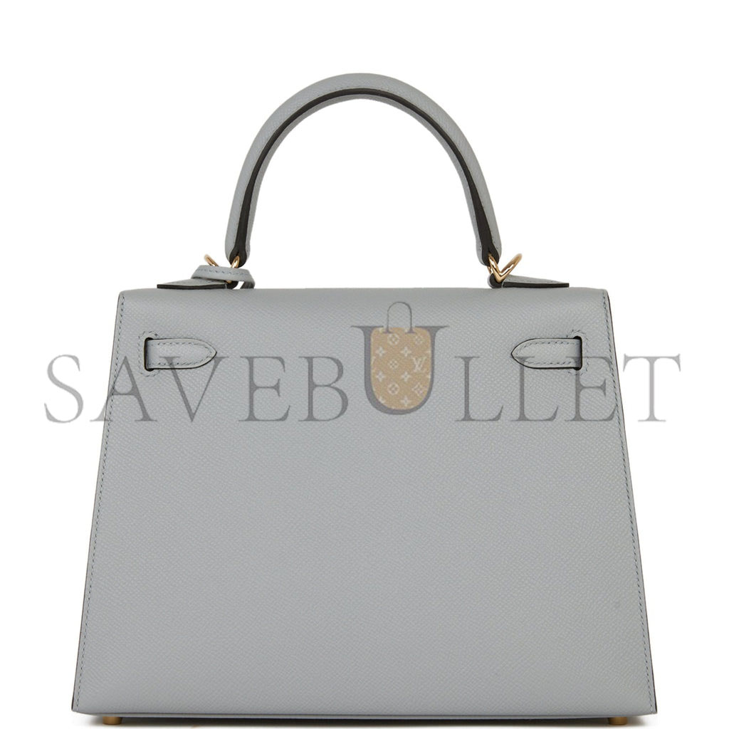 HERMES KELLY 25 EPSOM GOLD PERMABRASS HARDWARE (25*17*7cm)