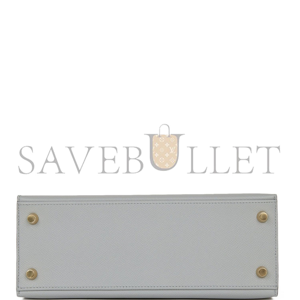 HERMES KELLY 25 EPSOM GOLD PERMABRASS HARDWARE (25*17*7cm)
