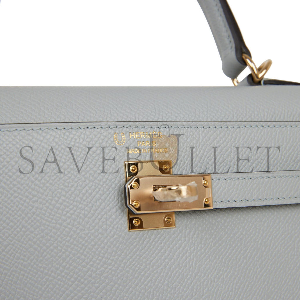 HERMES KELLY 25 EPSOM GOLD PERMABRASS HARDWARE (25*17*7cm)