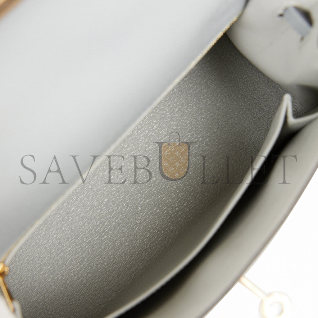 HERMES KELLY 25 EPSOM GOLD PERMABRASS HARDWARE (25*17*7cm)