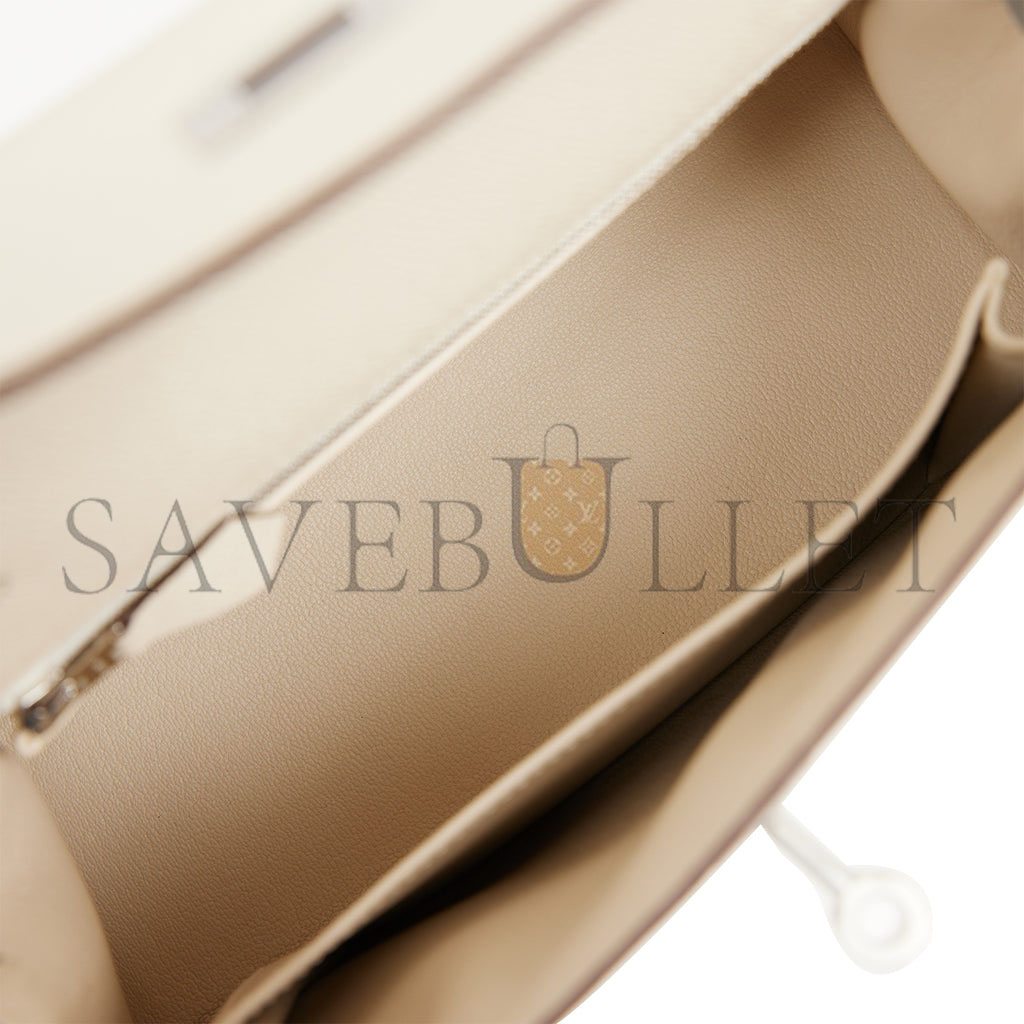 HERMES KELLY 25 EPSOM BRUSHED PALLADIUM HARDWARE (25*17*7cm)