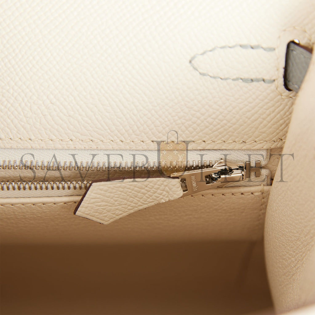 HERMES KELLY 25 EPSOM BRUSHED PALLADIUM HARDWARE (25*17*7cm)