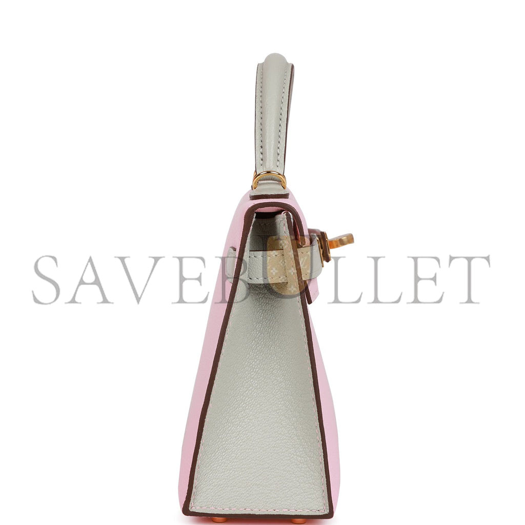 HERMES MINI KELLY CHEVRE GOLD HARDWARE (19*12*5.5cm)