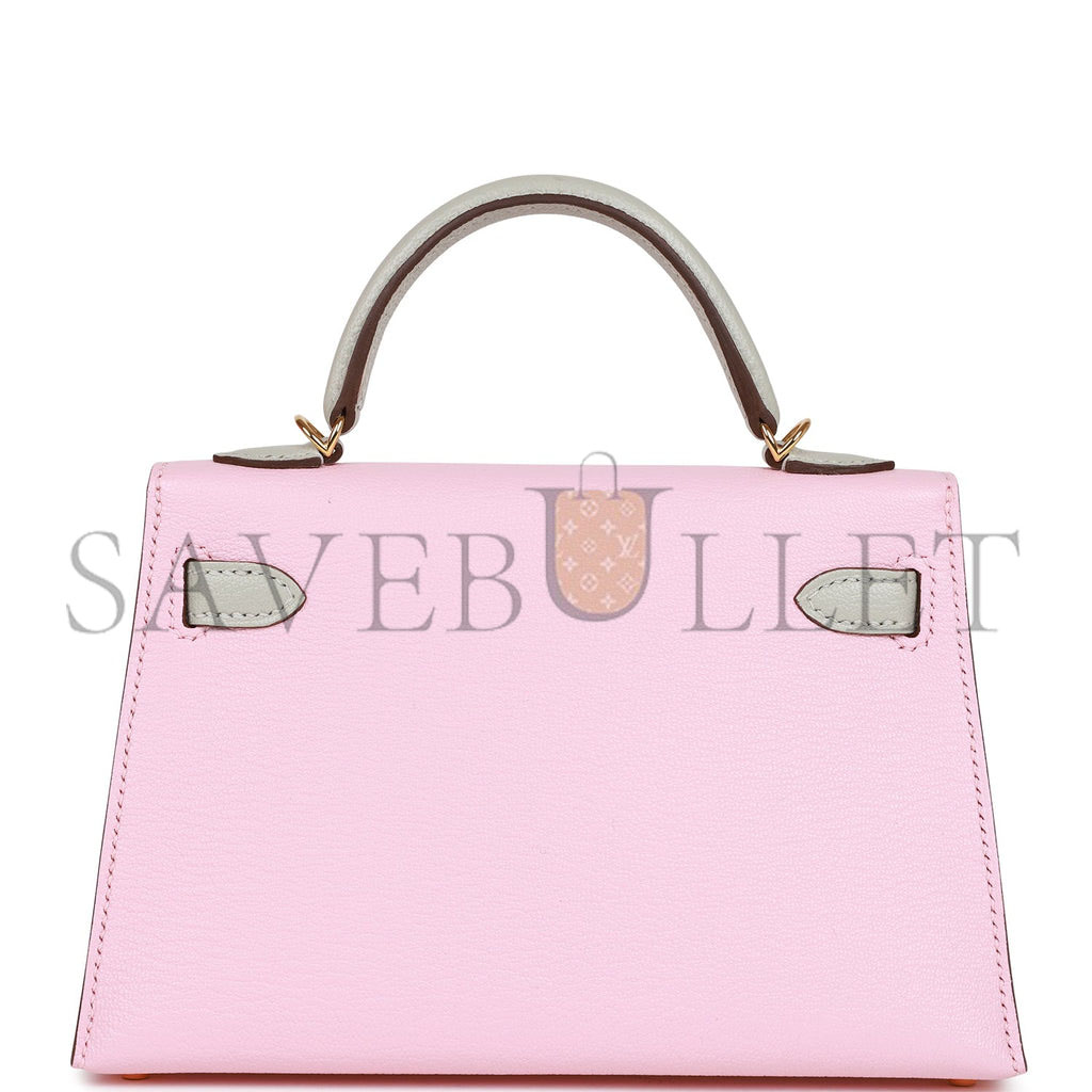 HERMES MINI KELLY CHEVRE GOLD HARDWARE (19*12*5.5cm)