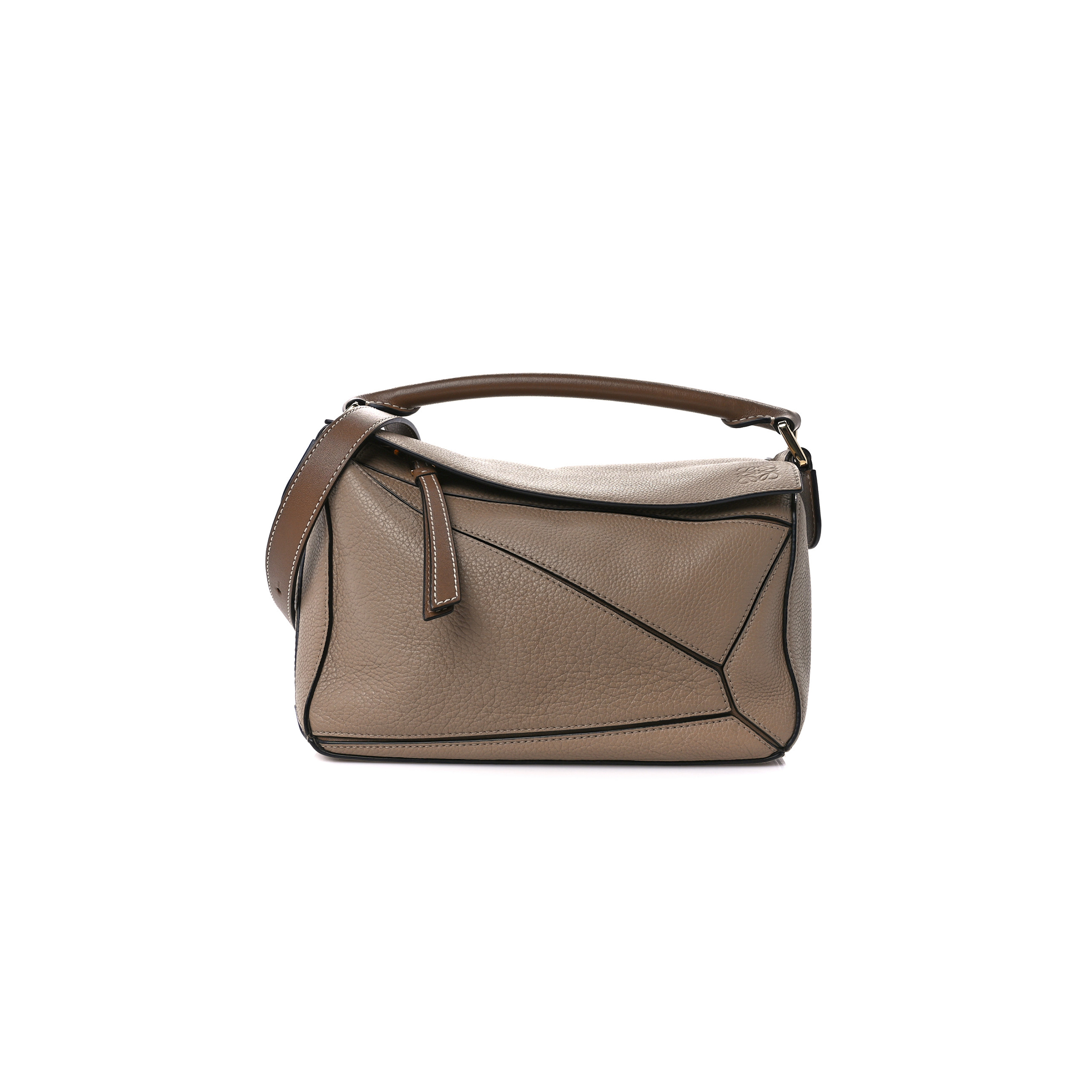 LOEWE GRAINED CALFSKIN SMALL PUZZLE BAG SAND MINK (24*16.5*10.5cm)