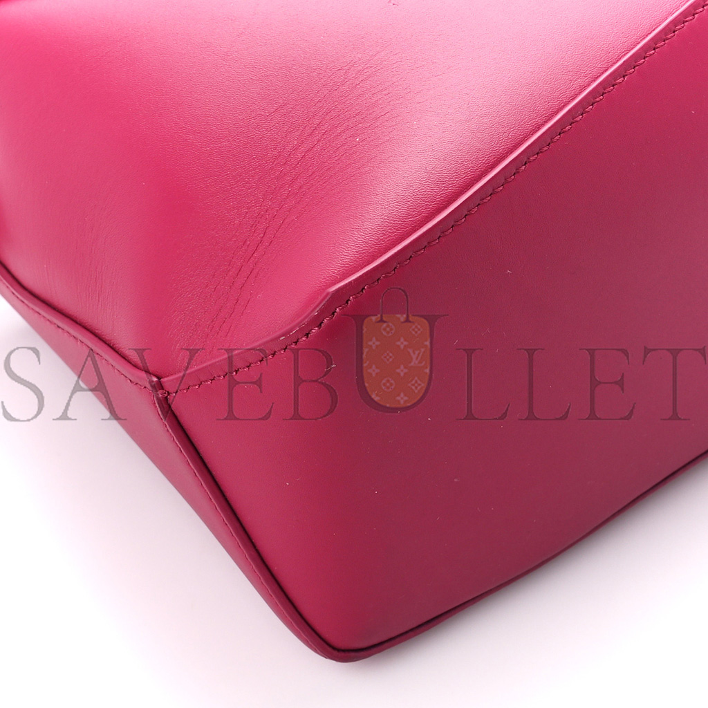 LOEWE SATIN CALFSKIN MONOCHROME SMALL PUZZLE EDGE BAG RUBY RED GLAZE (24*16.5*10.5cm)