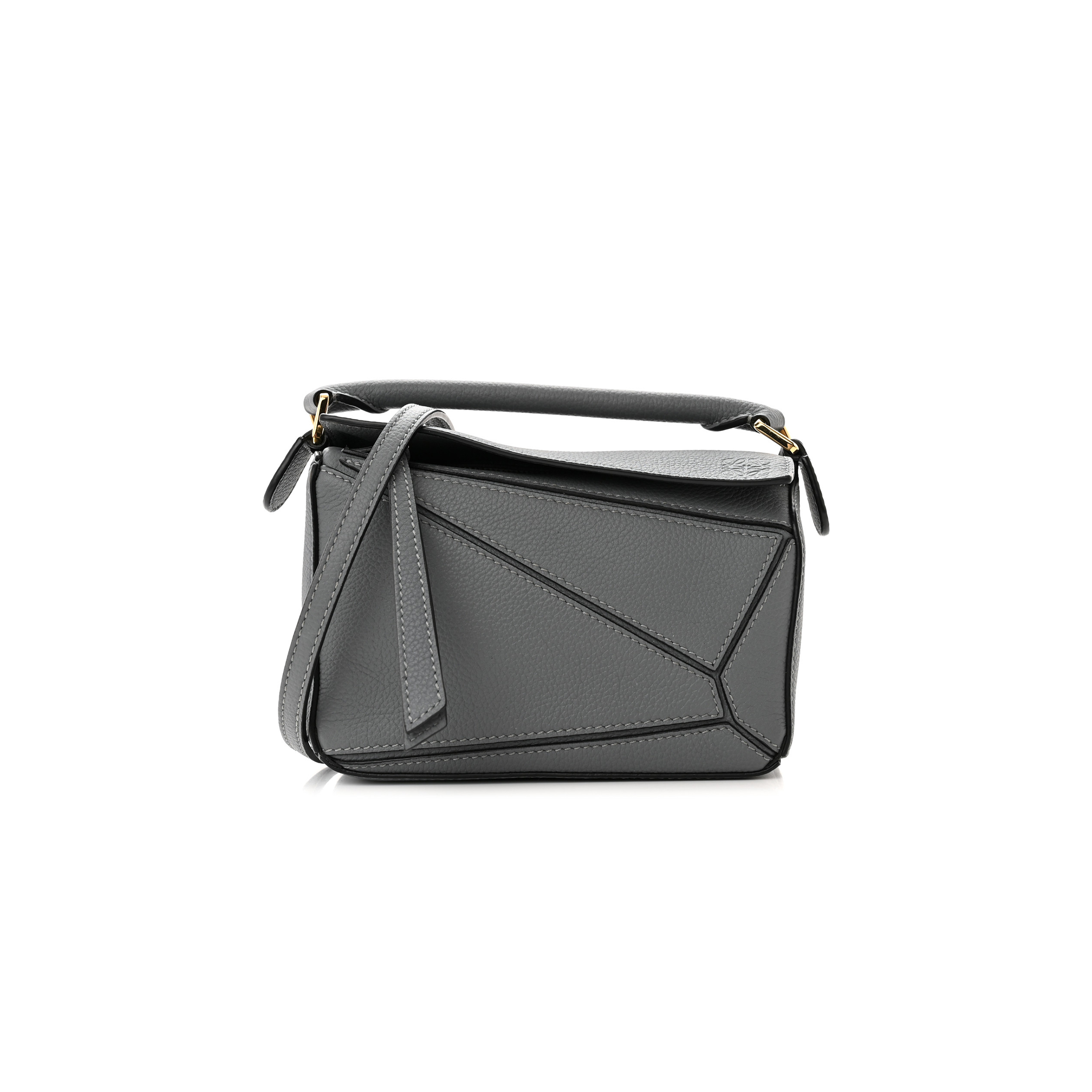 LOEWE CALFSKIN MINI BAG ASPHALT GREY (18*12.5*8cm)