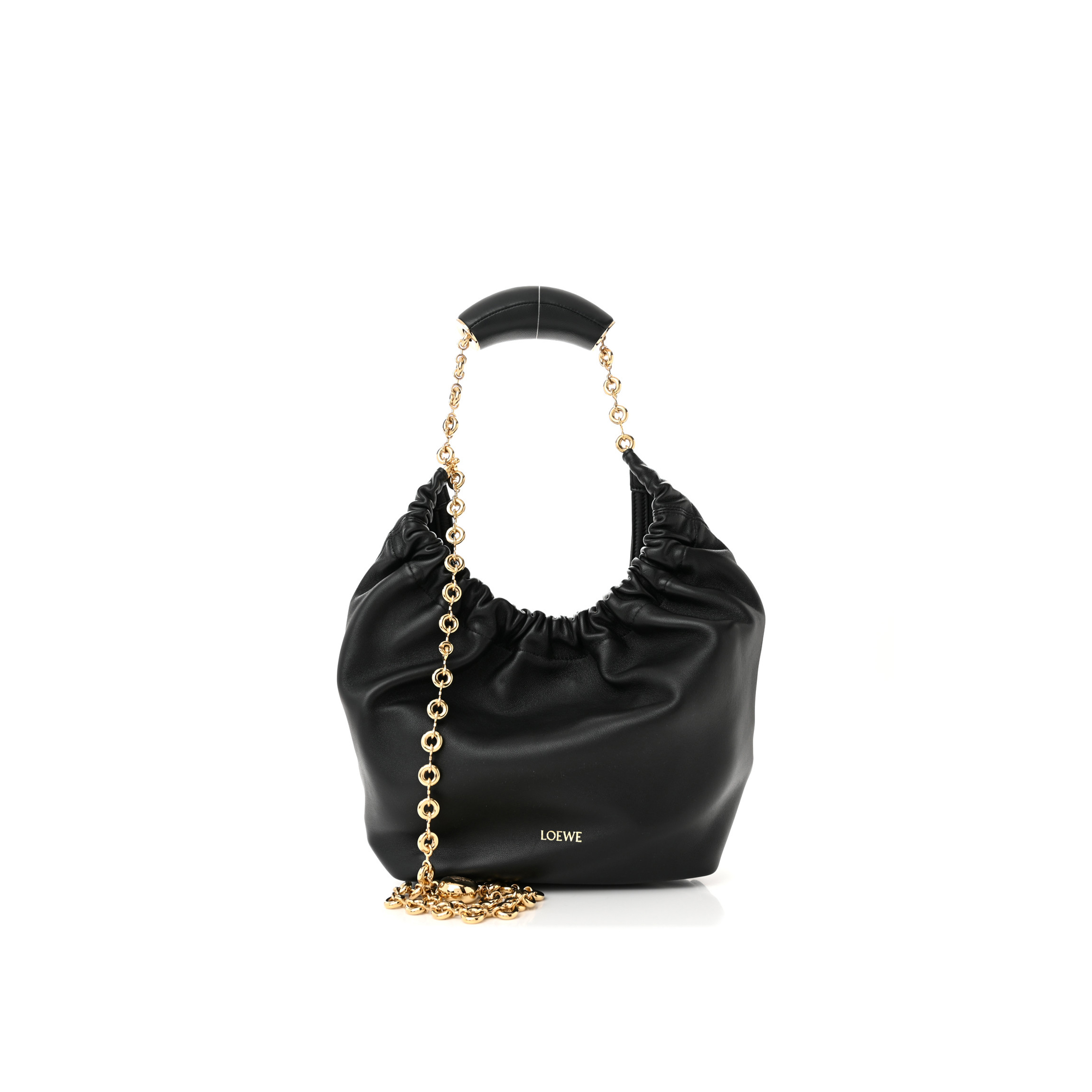 LOEWE NAPPA SMALL SQUEEZE BAG BLACK (29*24*10.5cm)
