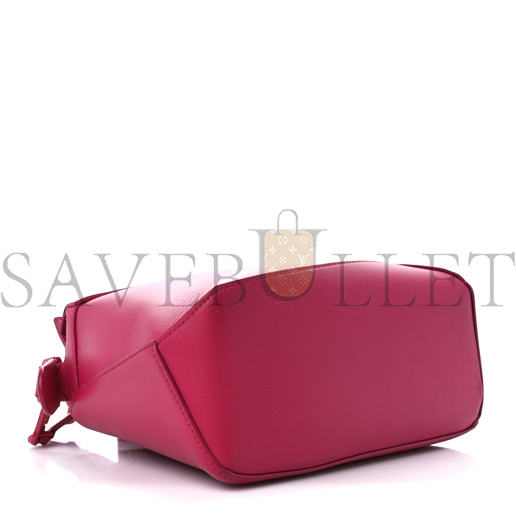 LOEWE SATIN CALFSKIN MONOCHROME SMALL PUZZLE EDGE BAG RUBY RED GLAZE (24*16.5*10.5cm)