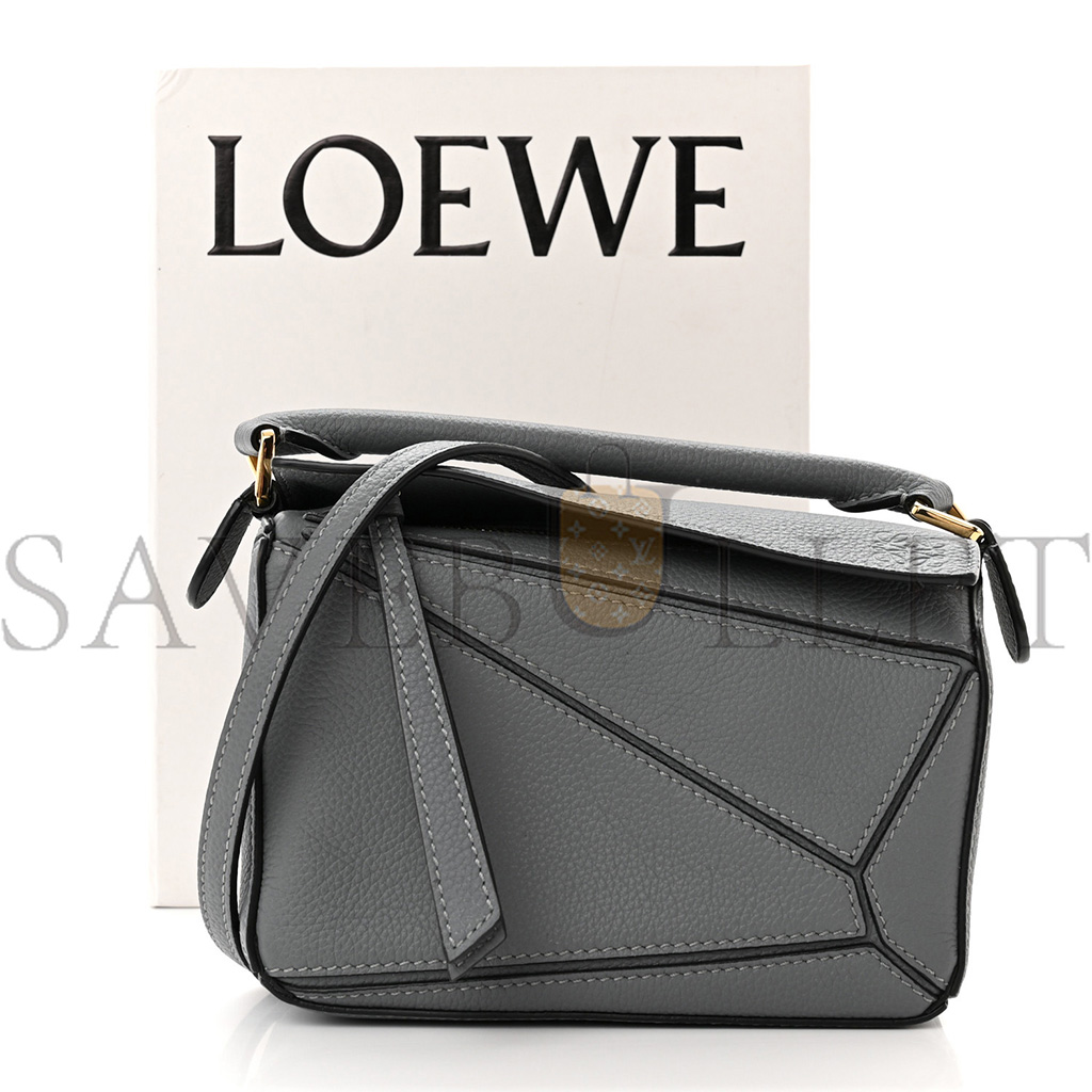 LOEWE CALFSKIN MINI BAG ASPHALT GREY (18*12.5*8cm)