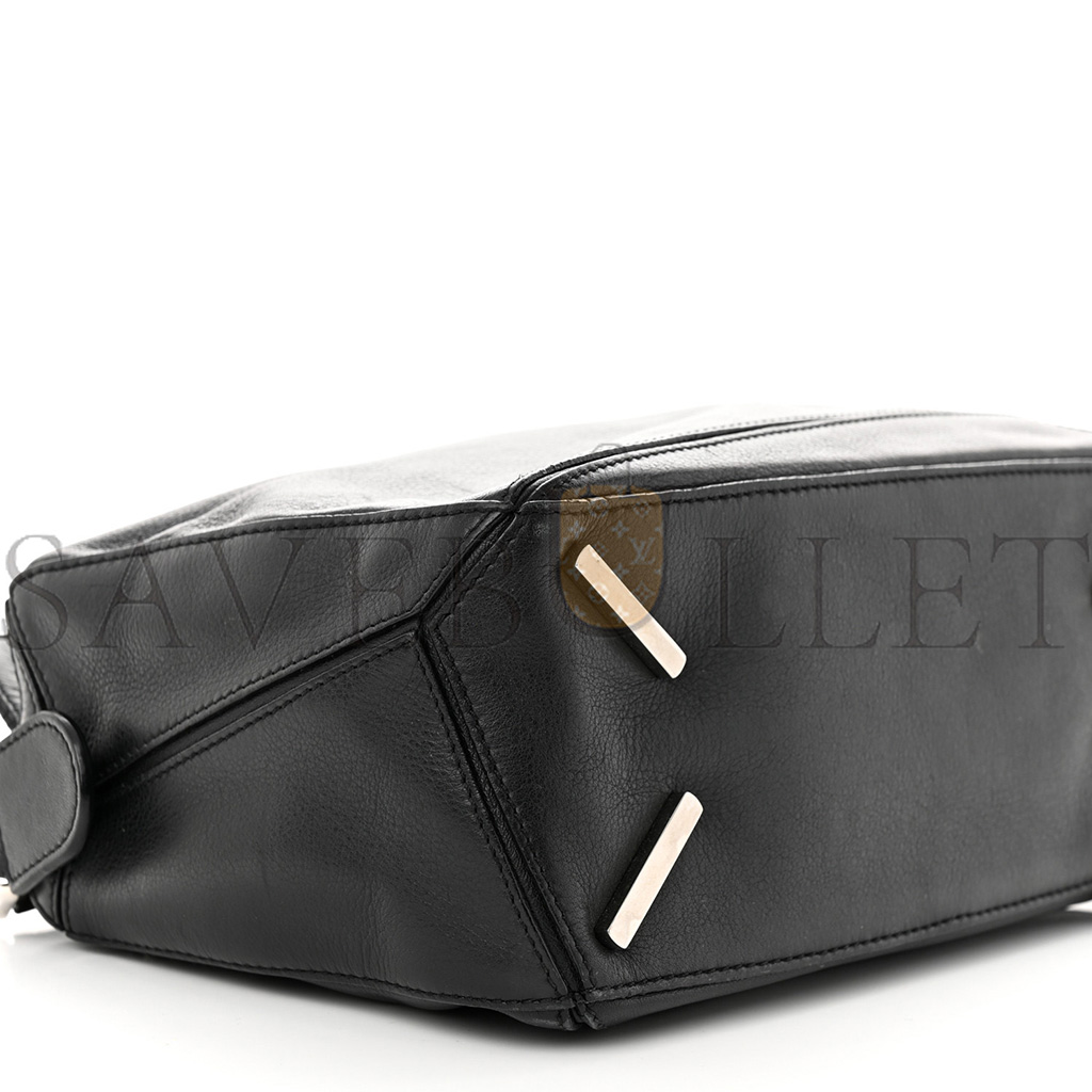 LOEWE CALFSKIN SMALL PUZZLE BAG BLACK (29*16.5*10.5cm)