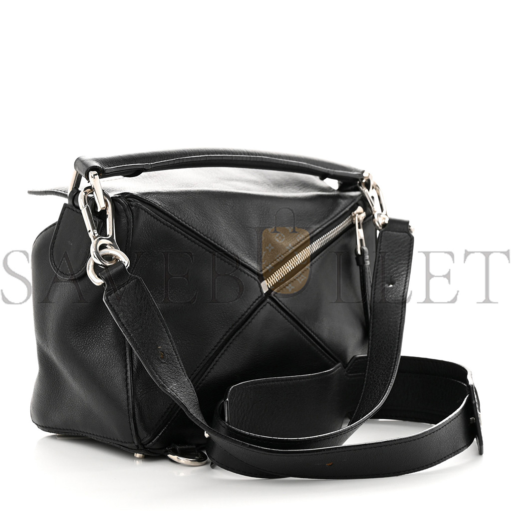 LOEWE CALFSKIN SMALL PUZZLE BAG BLACK (29*16.5*10.5cm)