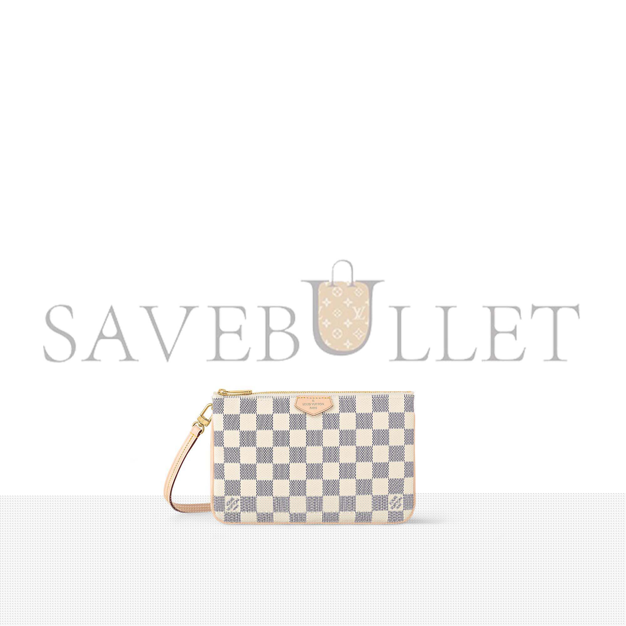 LOUIS VUITTON MASTER DOUBLE ZIP POCHETTE N60460 (20*12.5*3cm)
