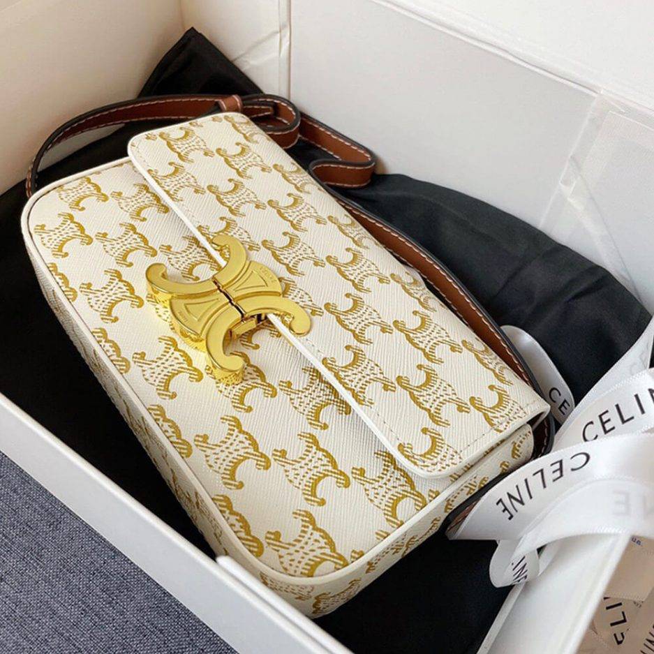 CELINE TRIOMPHE SHOULDER BAG 194142CUZ.01BC (20*10*4cm)