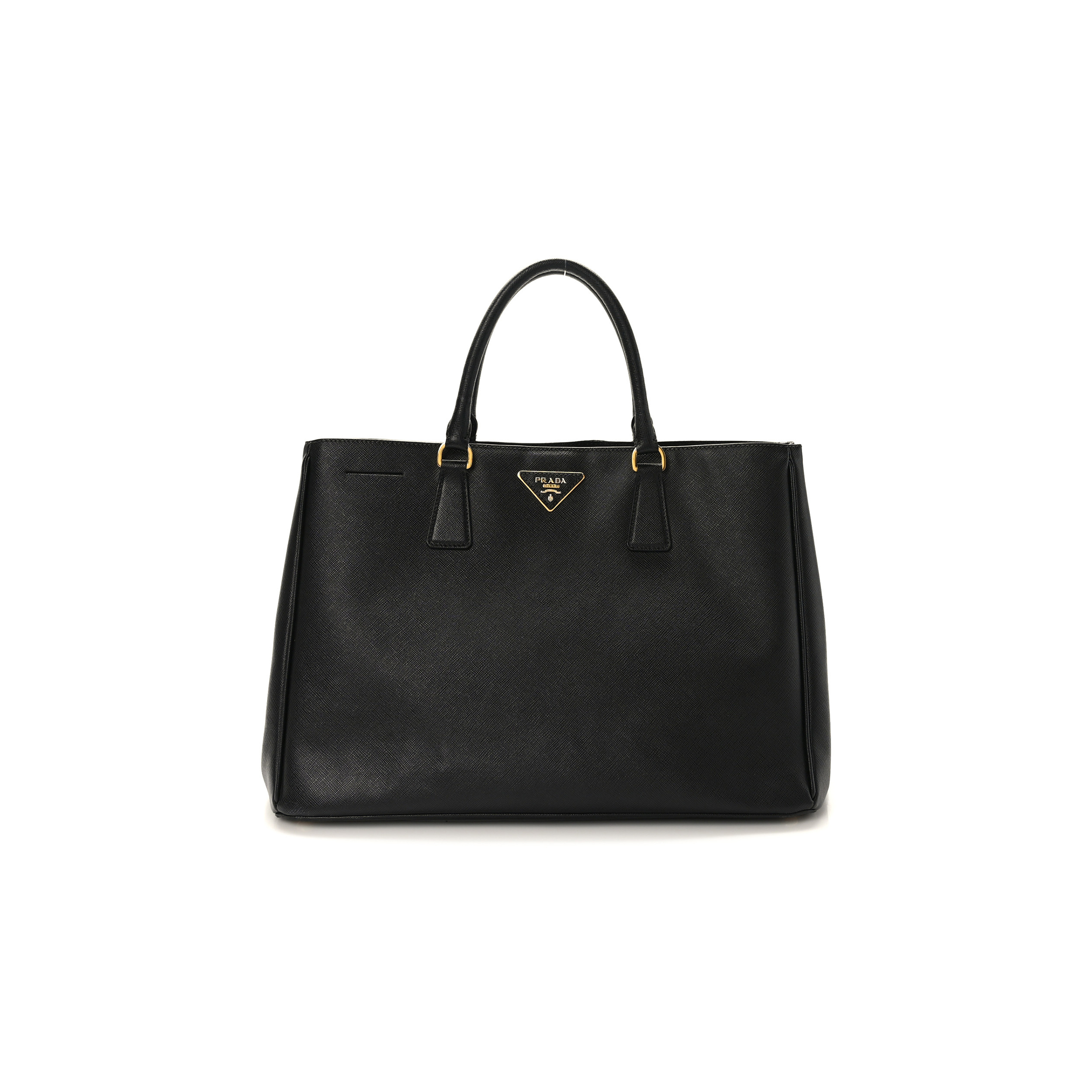 PRADA SAFFIANO LARGE GALLERIA DOUBLE ZIP TOTE BLACK 1BA274 (32*22.6*13.5cm)