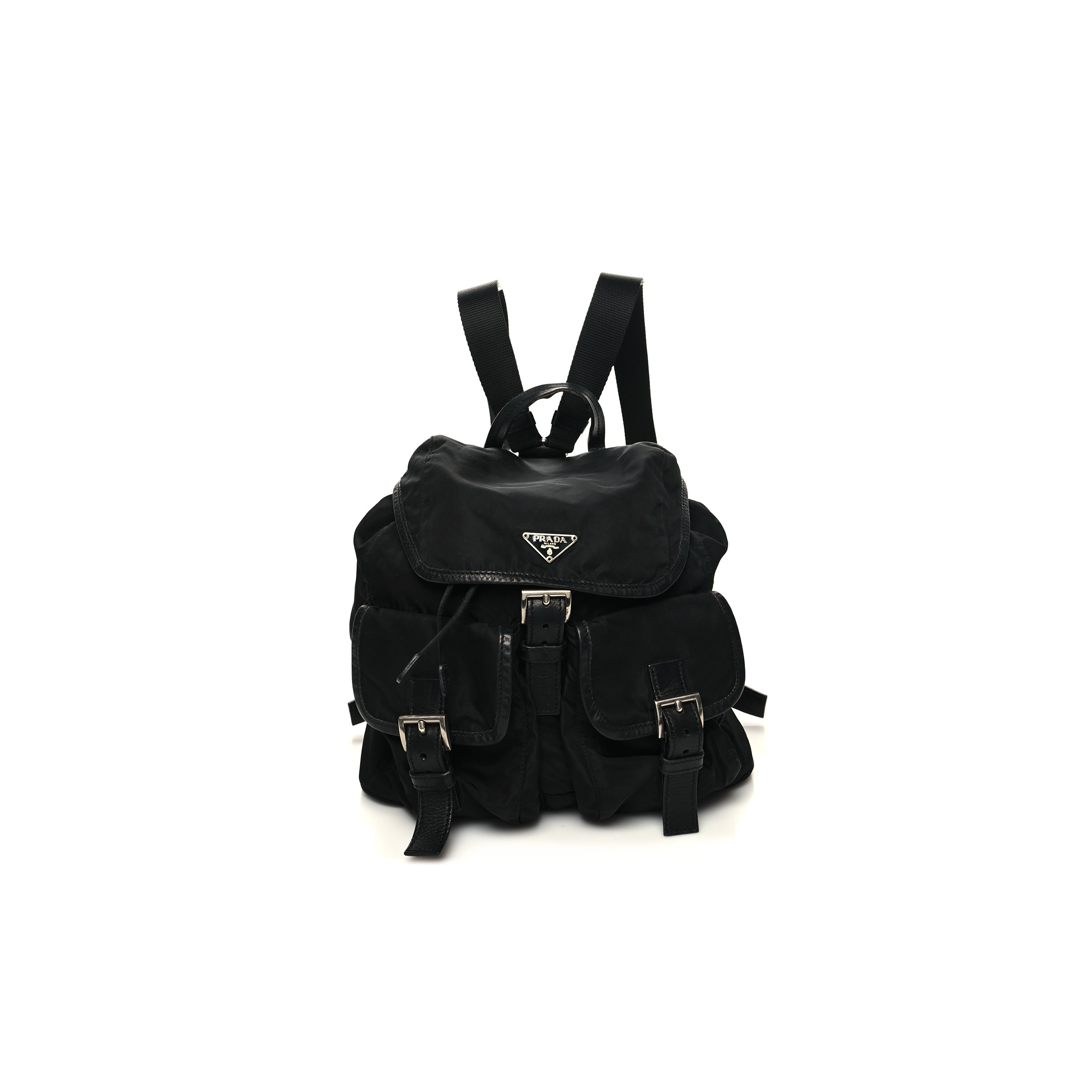 PRADA NYLON VELA SMALL BACKPACK BLACK (30*29*15cm)