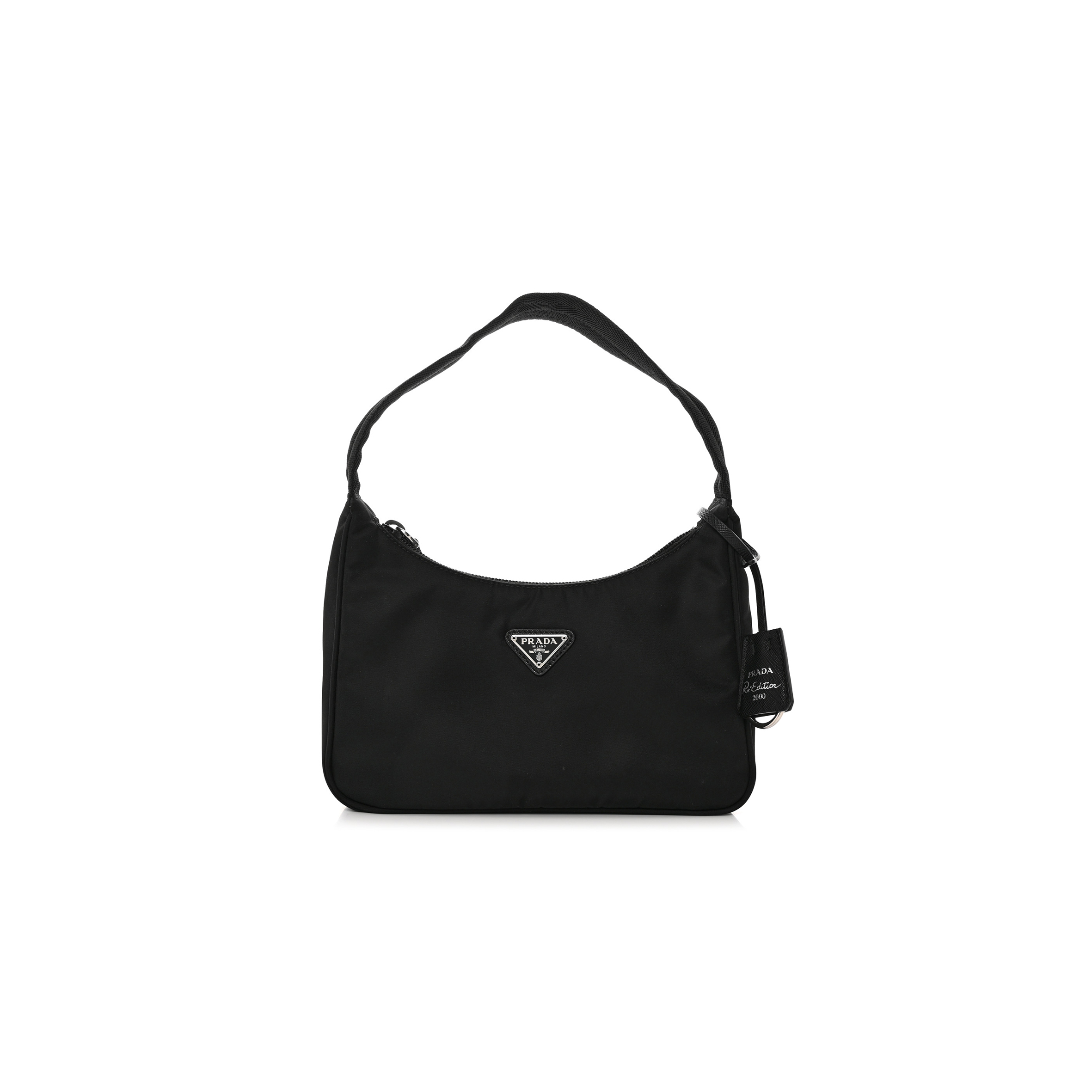 PRADA TESSUTO NYLON MINI RE-EDITION 2000 BAG BLACK 1NE515 (22*16*6cm)