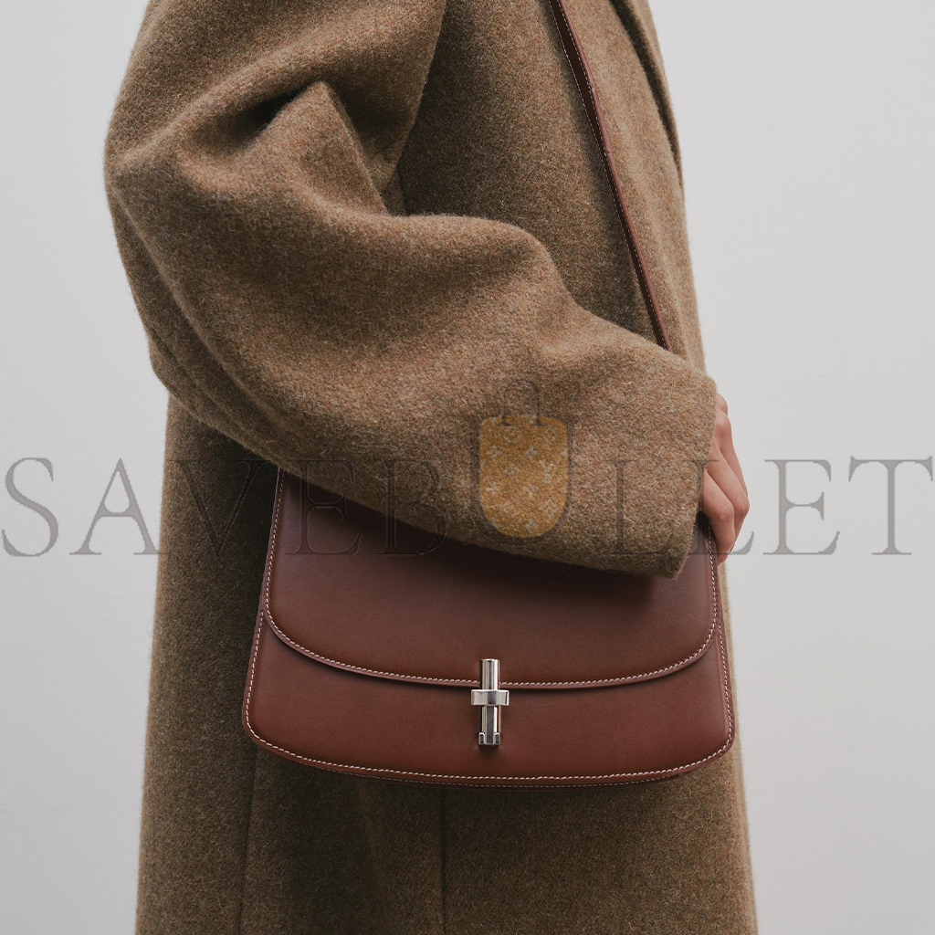 THE ROW SOFIA 10.00 SHOULDER BAG IN LEATHER CHERRY WOOD W1570L60CHYWD (25*18*8cm)