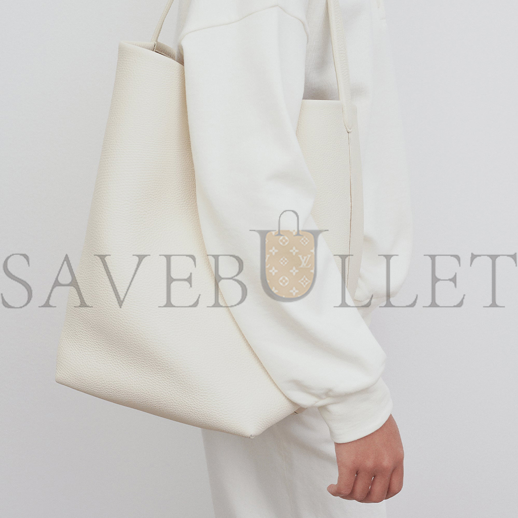 THE ROW LARGE NS PARK TOTE BAG IN LEATHER IVORY W1273L129IVPD (43*38*20cm)