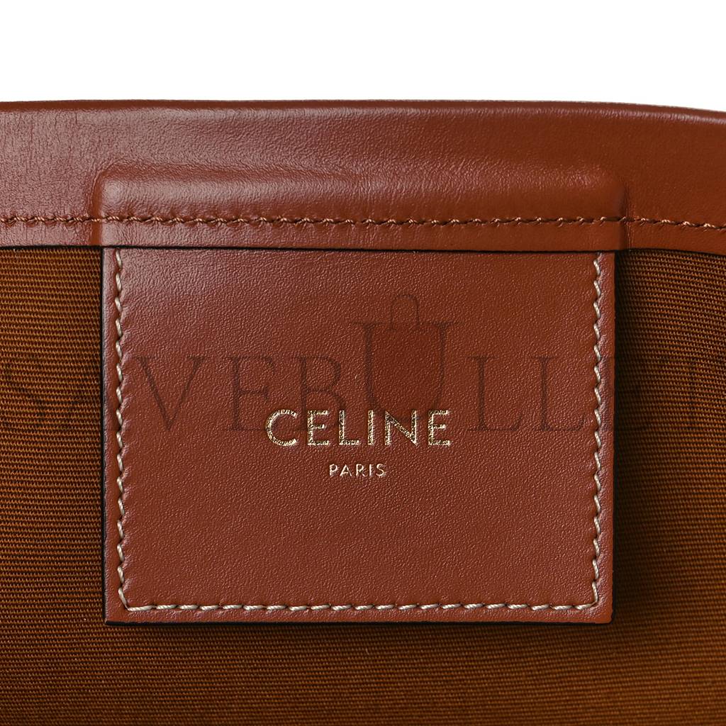CELINE CALFSKIN CANVAS TRIOMPHE LARGE COUFFIN WHITE (31*23*20cm)