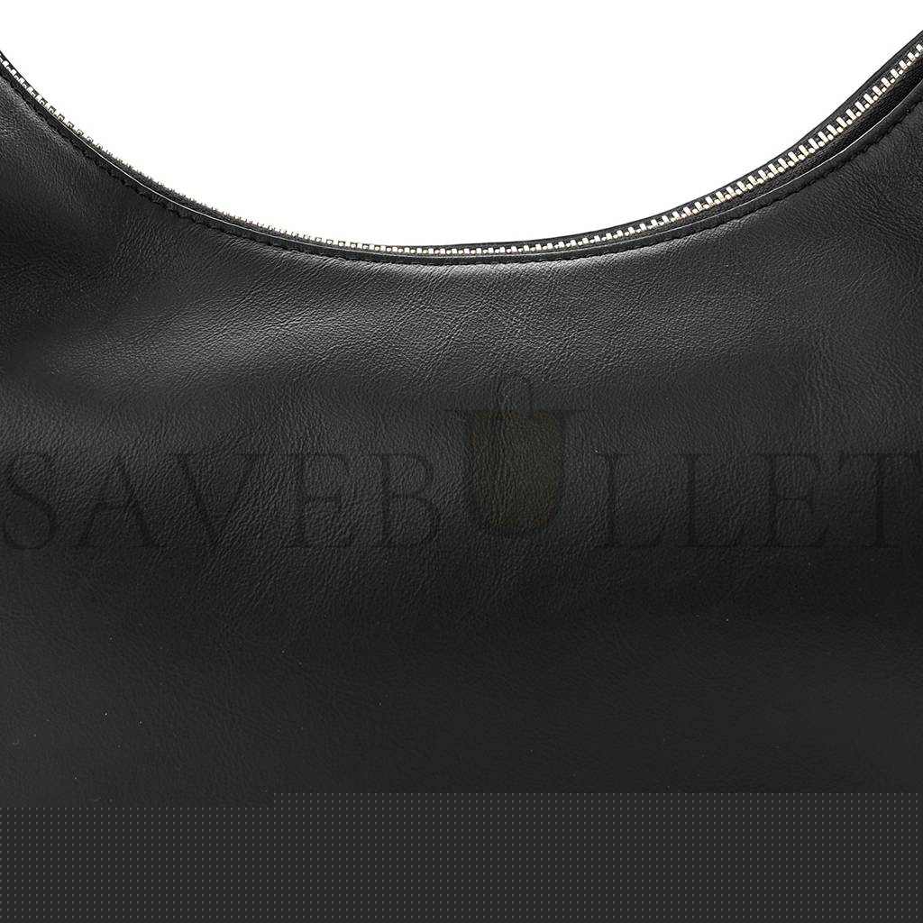 FENDI VITELLO GRACE MATTE SMALL FENDIGRAPHY HOBO BAG BLACK (28*24*9cm)