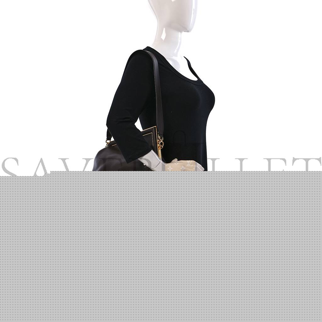 FENDI SHINY NAPPA MEDIUM FENDI FIRST EBANO (32.5*23.5*15cm)