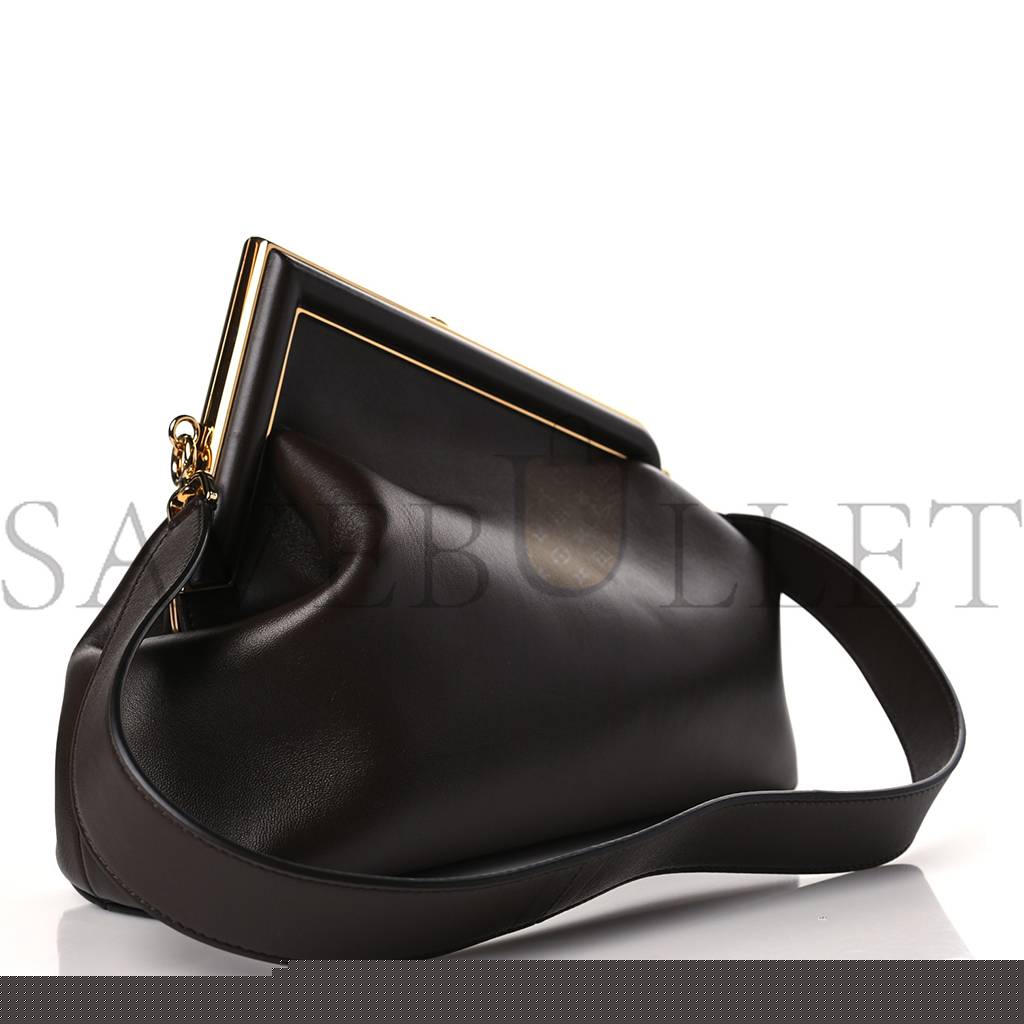 FENDI SHINY NAPPA MEDIUM FENDI FIRST EBANO (32.5*23.5*15cm)