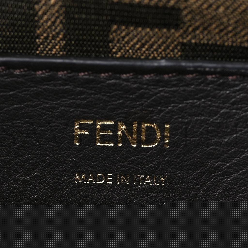 FENDI SHINY NAPPA MEDIUM FENDI FIRST EBANO (32.5*23.5*15cm)