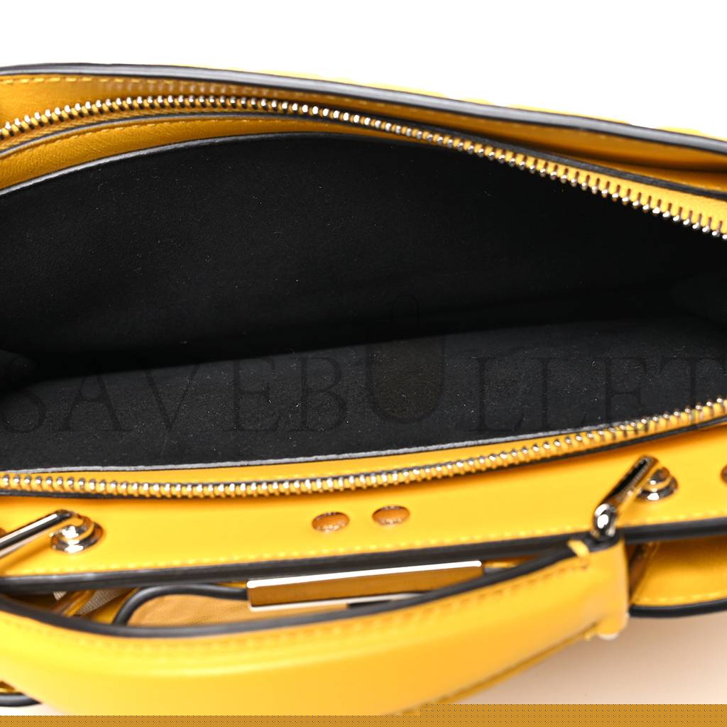 FENDI X SARAH COLEMAN NAPPA FF FISH EYE EMBOSSED MINI PEEKABOO I SEE U SATCHEL MIMOSA (25*20*10cm)