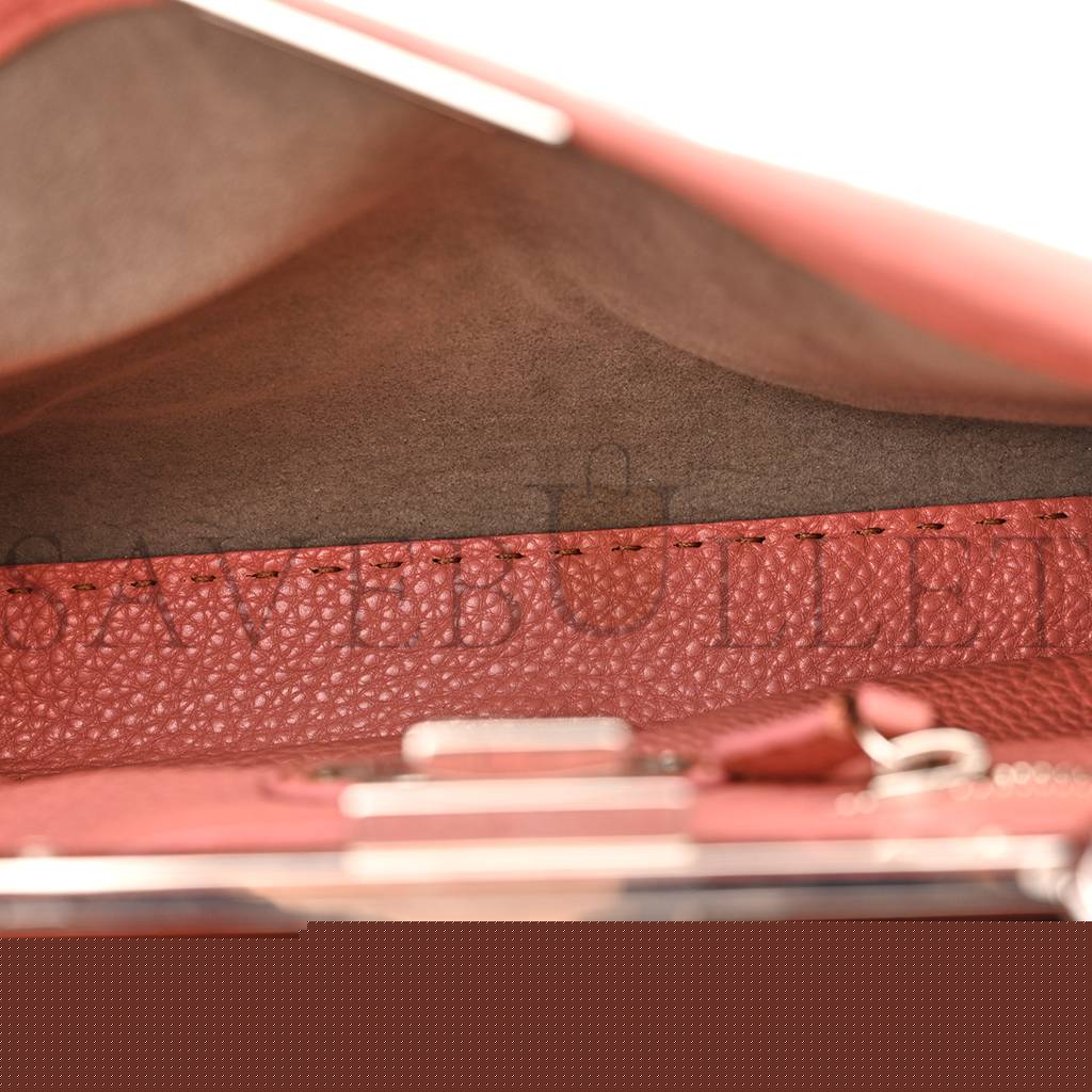 FENDI CUOIO ROMANO SELLERIA ELAPHE LACE UP MEDIUM PEEKABOO ICONIC SATCHEL MAKE UP TAUPE (34*25*13cm)