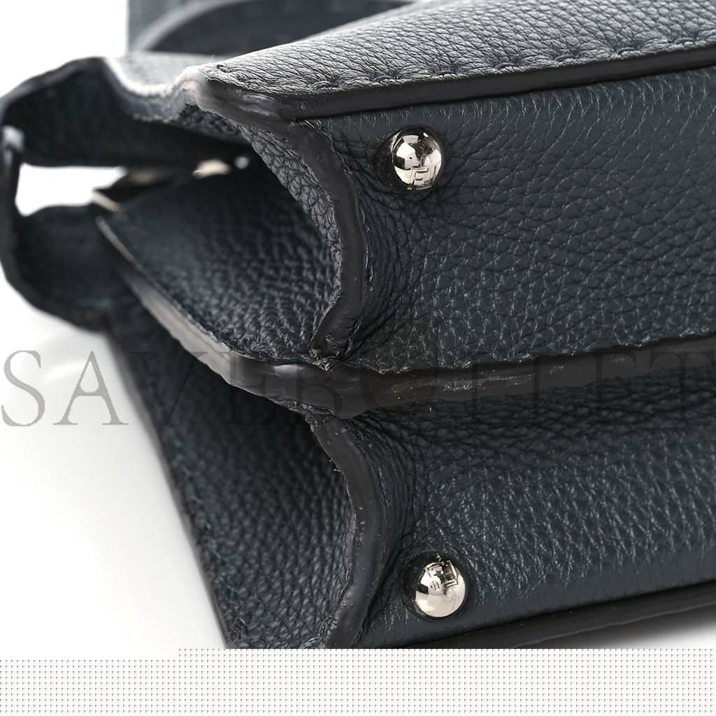FENDI CUOIO ROMANO SELLERIA CHAMOIS SMALL PEEKABOO I SEE U SATCHEL ASFALTO CAMELIA (27*20*11cm)