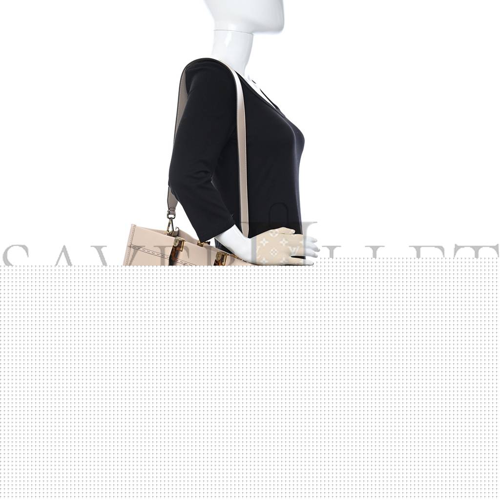 FENDI VITELLO KING PLEXIGLASS MEDIUM FENDI SUNSHINE SHOPPER TOTE LIGHT ROSE (36*31*15cm)