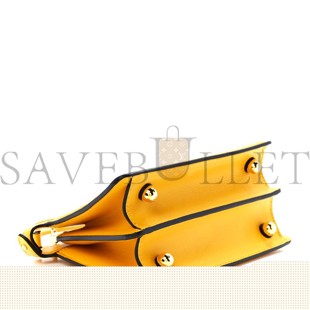 FENDI SHINY NAPPA PETITE PEEKABOO I SEE U SATCHEL MIMOSA (20*15*9cm)