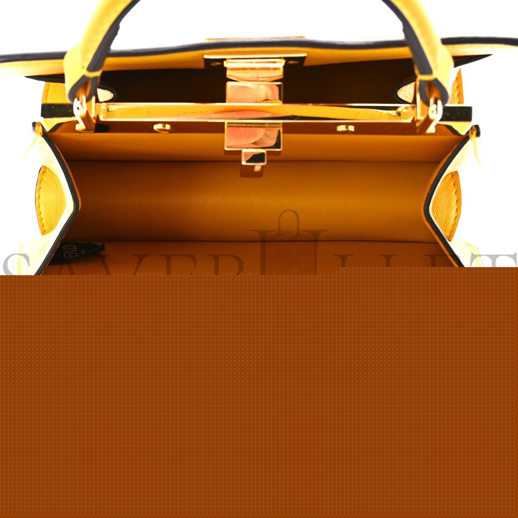 FENDI SHINY NAPPA PETITE PEEKABOO I SEE U SATCHEL MIMOSA (20*15*9cm)