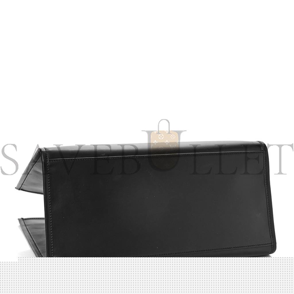 FENDI VITELLO KING PLEXIGLASS LARGE FENDI SUNSHINE SHOPPER TOTE BLACK (41*34*18cm)