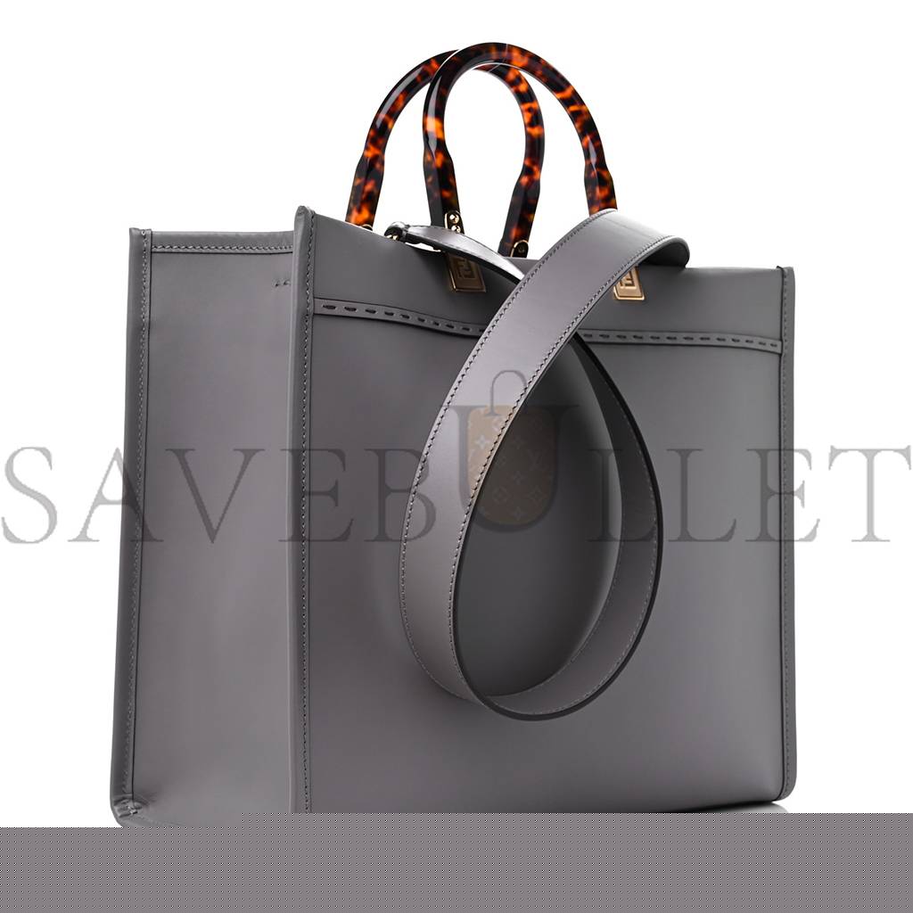 FENDI VITELLO KING PLEXIGLASS MEDIUM FENDI SUNSHINE SHOPPER TOTE MOON (36*30*16cm)
