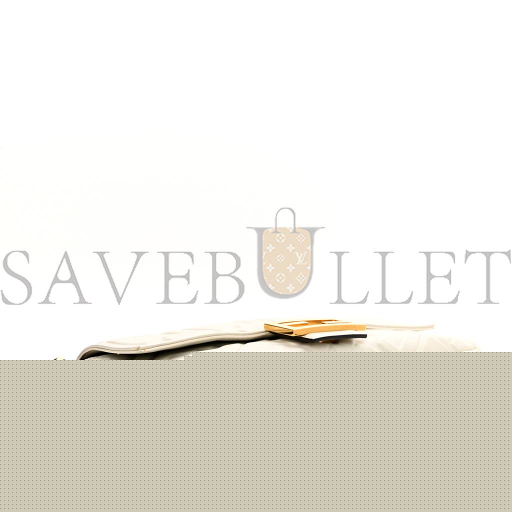 FENDI NAPPA FF 1974 EMBOSSED BAGUETTE WHITE (27*15*6cm)