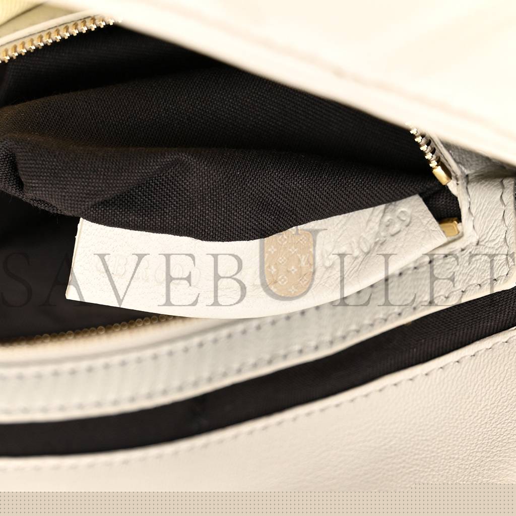 FENDI NAPPA FF 1974 EMBOSSED BAGUETTE WHITE (27*15*6cm)