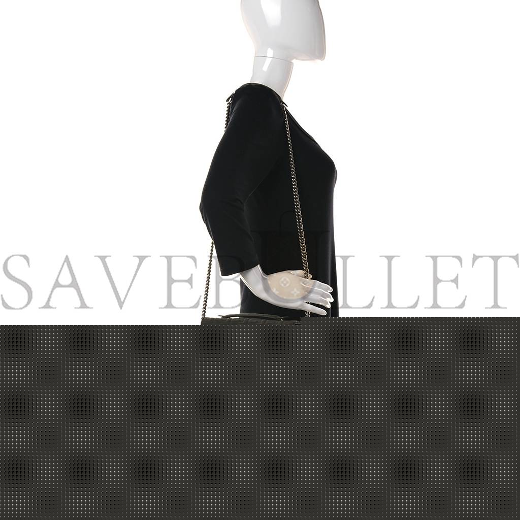 FENDI TECHNICAL FABRIC FF MIDI CHAIN BAGUETTE OLIVA (23*13*6cm)