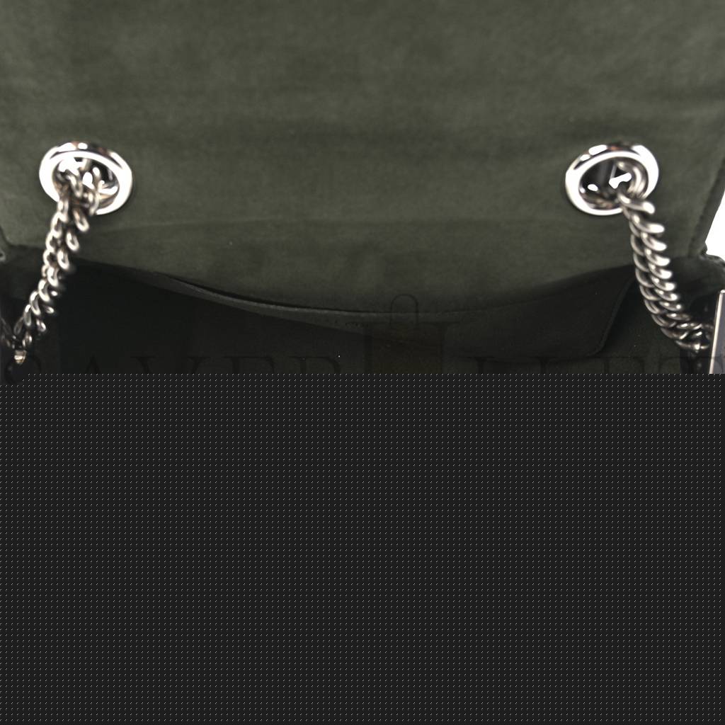 FENDI TECHNICAL FABRIC FF MIDI CHAIN BAGUETTE OLIVA (23*13*6cm)