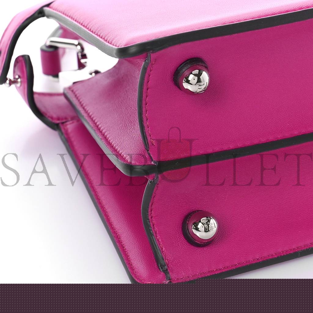 FENDI SHINY NAPPA PETITE PEEKABOO I SEE U SATCHEL MAGENTA (20*15*11cm)